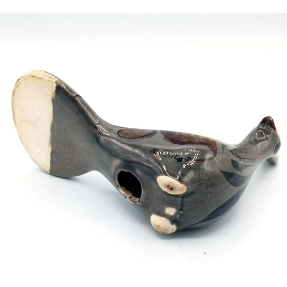 Tonala Bird Hand Painted Mexican Pottery Vintage Folk Art 4.25 Inch Clay 1960s - Picture 11 of 16